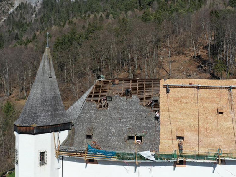 Dachsanierung Schloss Tratzberg