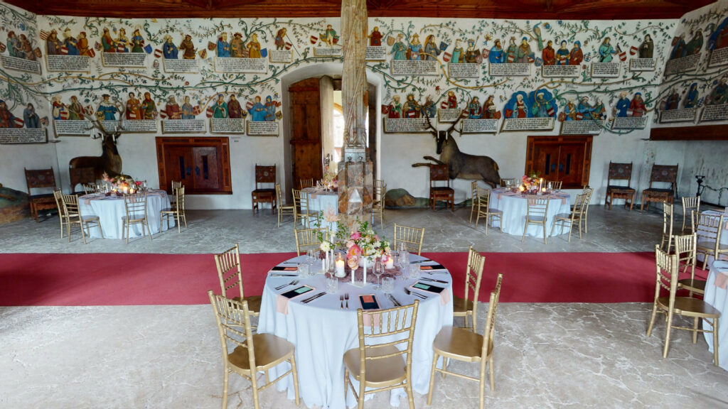 Hochzeitsfeier im Habsburgersaal - Exklusive Eventlocation in Tirol, auf Schloss Tratzberg